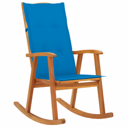 VidaXL 3064183, Terrace, Siège rembourré, Bois d'acacia, Bleu, Polyester, 570 mm