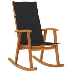 VidaXL 3064186 chaise d'extérieur Terrace Siège rembourré Bois d'acacia Noir
