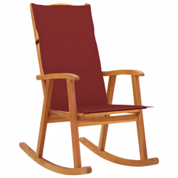 VidaXL 3064188, Terrace, Siège rembourré, Bois d'acacia, Rouge, Polyester, 570 mm