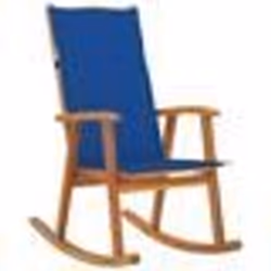 vidaXL Chaise à bascule avec coussins Bois d'acacia massif - TU