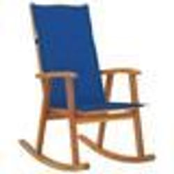 vidaXL Chaise à bascule avec coussins Bois d'acacia massif - TU
