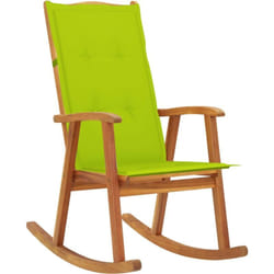 Chaise à bascule avec coussins Bois d'acacia massif vidaXL
