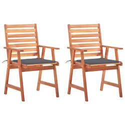 VidaXL 3064320, Terrace, Siège rembourré, Bois d'acacia, Anthracite, Polyester, 560 mm