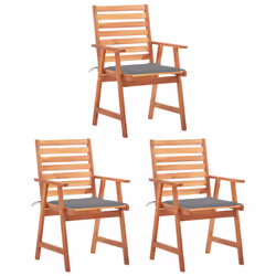 VidaXL 3064321, Terrace, Siège rembourré, Bois d'acacia, Gris, Polyester, 560 mm
