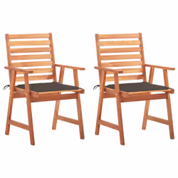 VidaXL 3064328, Terrace, Siège rembourré, Bois d'acacia, Taupe, Polyester, 560 mm