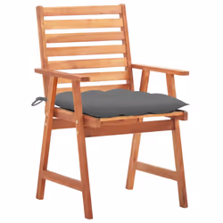 VidaXL 3064336 chaise d'extérieur Terrace Siège rembourré Bois d'acacia Gris