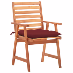 VidaXL 3064344 chaise d'extérieur Terrace Siège rembourré Bois d'acacia Rouge