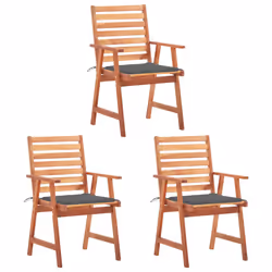 VidaXL 3064347, Terrace, Siège rembourré, Bois d'acacia, Anthracite, Polyester, 560 mm