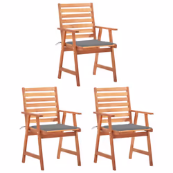 VidaXL 3064348, Terrace, Siège rembourré, Bois d'acacia, Gris, Polyester, 560 mm