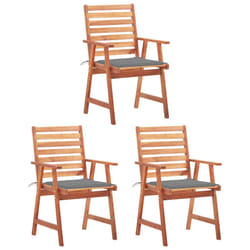 VidaXL 3064348 chaise d'extérieur Terrace Siège rembourré Bois d'acacia Gris