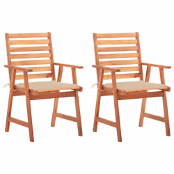 VidaXL 3064350, Terrace, Siège rembourré, Bois d'acacia, Beige, Polyester, 560 mm