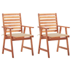 VidaXL 3064350 chaise d'extérieur Terrace Siège rembourré Bois d'acacia Beige