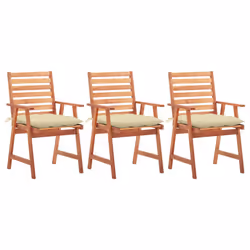 VidaXL 3064364, Terrace, Siège rembourré, Bois d'acacia, Crème, Polyester, 560 mm