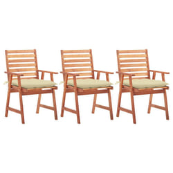 VidaXL 3064364 chaise d'extérieur Terrace Siège rembourré Bois d'acacia Crème