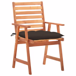 VidaXL 3064370 chaise d'extérieur Terrace Siège rembourré Bois d'acacia Taupe