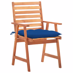 VidaXL 3064372 chaise d'extérieur Terrace Siège rembourré Bois d'acacia Bleu