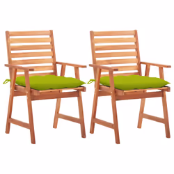 VidaXL 3064373, Terrace, Siège rembourré, Bois d'acacia, Vert, Polyester, 560 mm