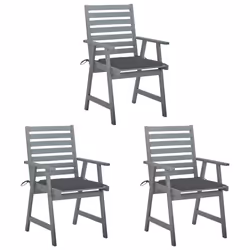 VidaXL 3064428, Terrace, Siège rembourré, Bois d'acacia, Anthracite, Polyester, 560 mm