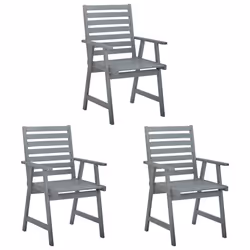 VidaXL 3064428 chaise d'extérieur Terrace Siège rembourré Bois d'acacia Anthracite
