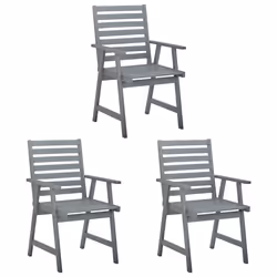 VidaXL 3064429 chaise d'extérieur Terrace Siège rembourré Bois d'acacia Gris