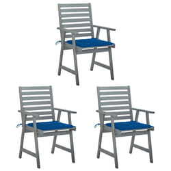 VidaXL 3064438 chaise d'extérieur Terrace Siège rembourré Bois d'acacia Bleu
