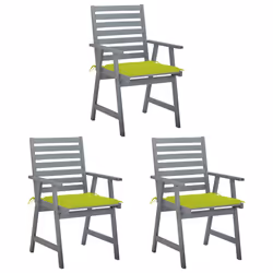 VidaXL 3064439, Terrace, Siège rembourré, Bois d'acacia, Vert, Polyester, 560 mm