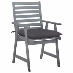 VidaXL 3064443 chaise d'extérieur Terrace Siège rembourré Bois d'acacia Anthracite