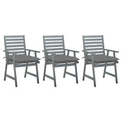 VidaXL 3064444 chaise d'extérieur Terrace Siège rembourré Bois d'acacia Gris