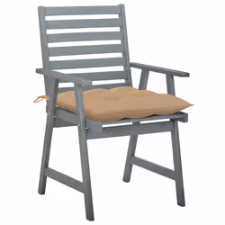 VidaXL 3064446 chaise d'extérieur Terrace Siège rembourré Bois d'acacia Beige