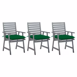 VidaXL 3064448, Terrace, Siège rembourré, Bois d'acacia, Vert, Polyester, 560 mm