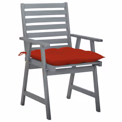 VidaXL 3064449 chaise d'extérieur Terrace Siège rembourré Bois d'acacia Rouge