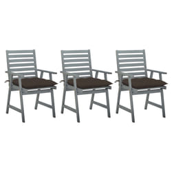 VidaXL 3064451 chaise d'extérieur Terrace Siège rembourré Bois d'acacia Taupe