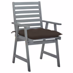 VidaXL 3064451 chaise d'extérieur Terrace Siège rembourré Bois d'acacia Taupe