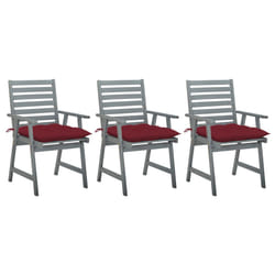 VidaXL 3064452 chaise d'extérieur Terrace Siège rembourré Bois d'acacia Rouge