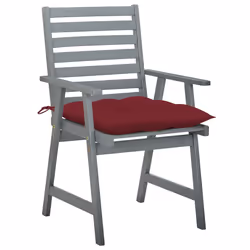 VidaXL 3064452 chaise d'extérieur Terrace Siège rembourré Bois d'acacia Rouge