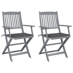 VidaXL 3064482 chaise d'extérieur Terrace Siège rembourré Bois d'acacia Anthracite
