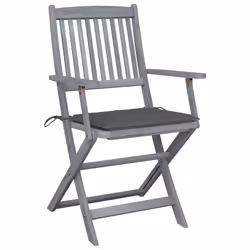 VidaXL 3064482 chaise d'extérieur Terrace Siège rembourré Bois d'acacia Anthracite