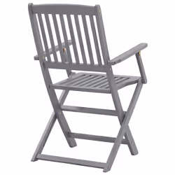 VidaXL 3064482 chaise d'extérieur Terrace Siège rembourré Bois d'acacia Anthracite - Vue supplémentaire 8