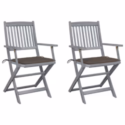 VidaXL 3064490, Terrace, Siège rembourré, Bois d'acacia, Taupe, Polyester, 540 mm