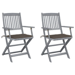 VidaXL 3064490 chaise d'extérieur Terrace Siège rembourré Bois d'acacia Taupe