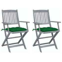 VidaXL 3064502 chaise d'extérieur Terrace Siège rembourré Bois d'acacia Vert
