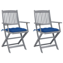 VidaXL 3064507 chaise d'extérieur Terrace Siège rembourré Bois d'acacia Bleu