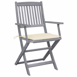 VidaXL 3064511 chaise d'extérieur Terrace Siège rembourré Bois d'acacia Crème