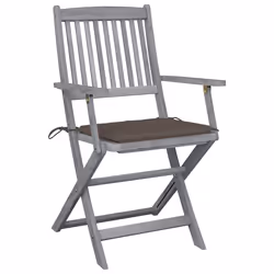 VidaXL 3064517 chaise d'extérieur Terrace Siège rembourré Bois d'acacia Taupe