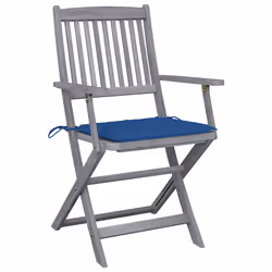VidaXL 3064519 chaise d'extérieur Terrace Siège rembourré Bois d'acacia Bleu