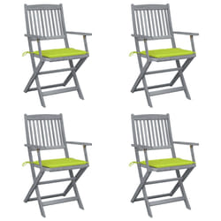VidaXL 3064520 chaise d'extérieur Terrace Siège rembourré Bois d'acacia Vert