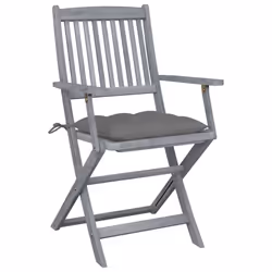 VidaXL 3064525 chaise d'extérieur Terrace Siège rembourré Bois d'acacia Gris