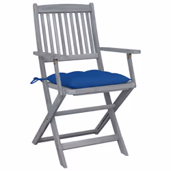 VidaXL 3064534 chaise d'extérieur Terrace Siège rembourré Bois d'acacia Bleu - Vue supplémentaire 2