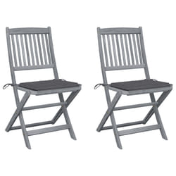 VidaXL 3064536 chaise d'extérieur Terrace Siège rembourré Bois d'acacia Anthracite