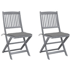 VidaXL 3064537 chaise d'extérieur Terrace Siège rembourré Bois d'acacia Gris